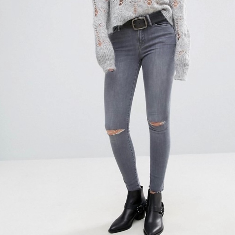 All Saints Grace Slashed Jeans